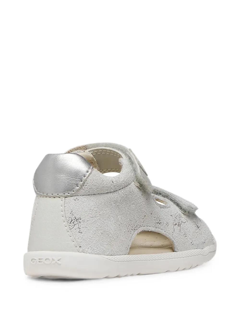 Geox Kids Macchia glitter-effect touch-strap sandals Zilver