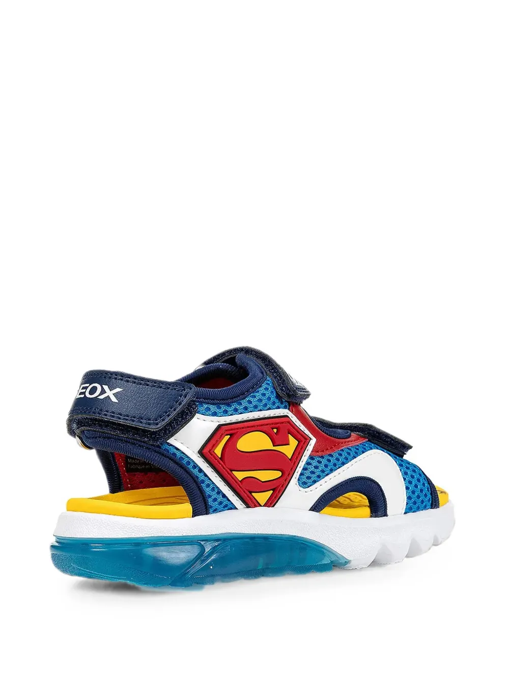 Geox Kids x Superman Cyberdron touch-strap sandals Blauw