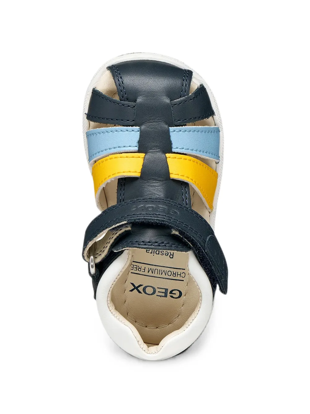 Geox Kids Macchia touch-strap leather sandals Blauw