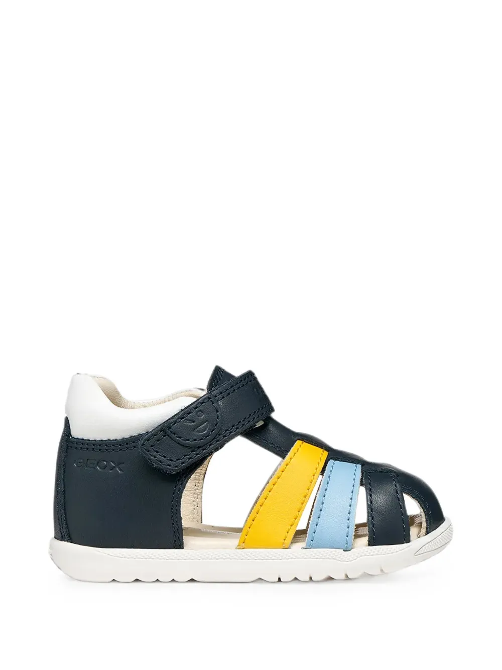 Geox Kids Macchia touch-strap leather sandals Blauw
