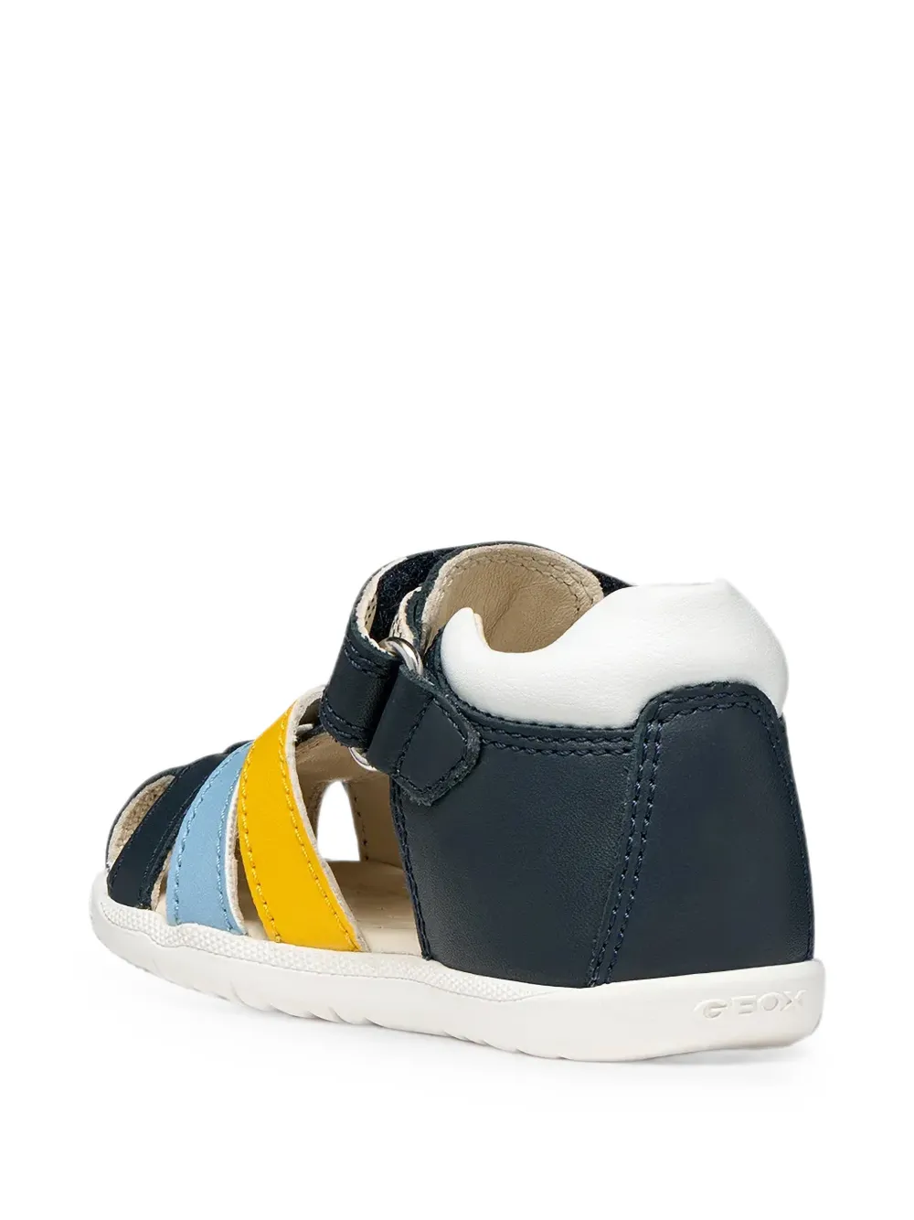 Geox Kids Macchia touch-strap leather sandals Blauw