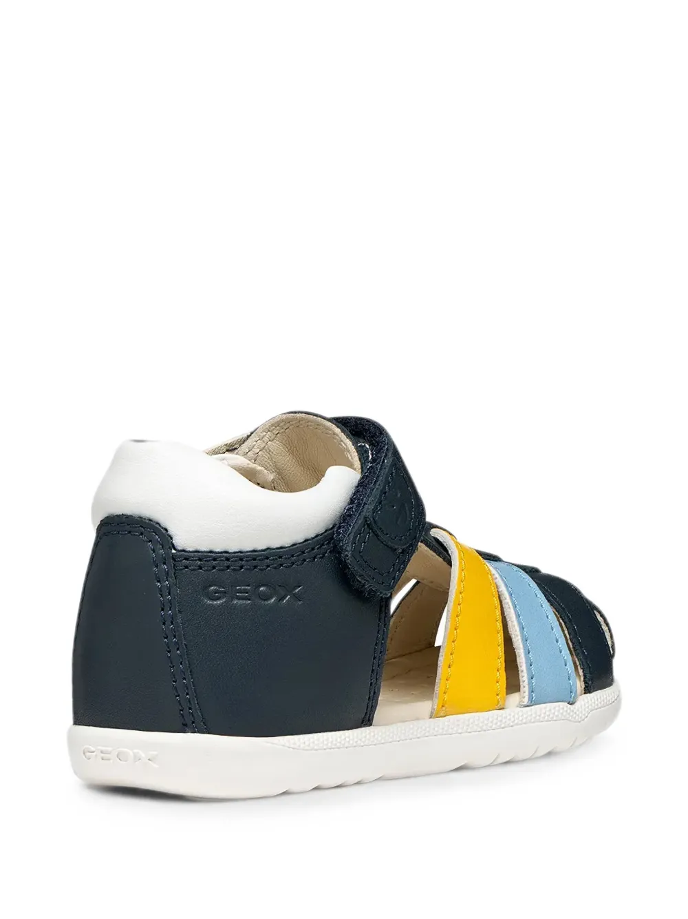 Geox Kids Macchia touch-strap leather sandals Blauw