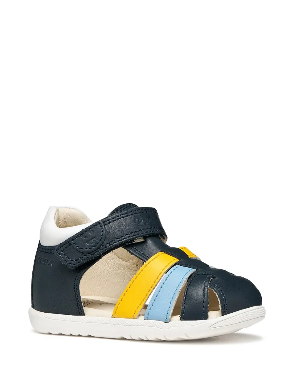 Geox Kids Macchia touch-strap leather sandals Blauw