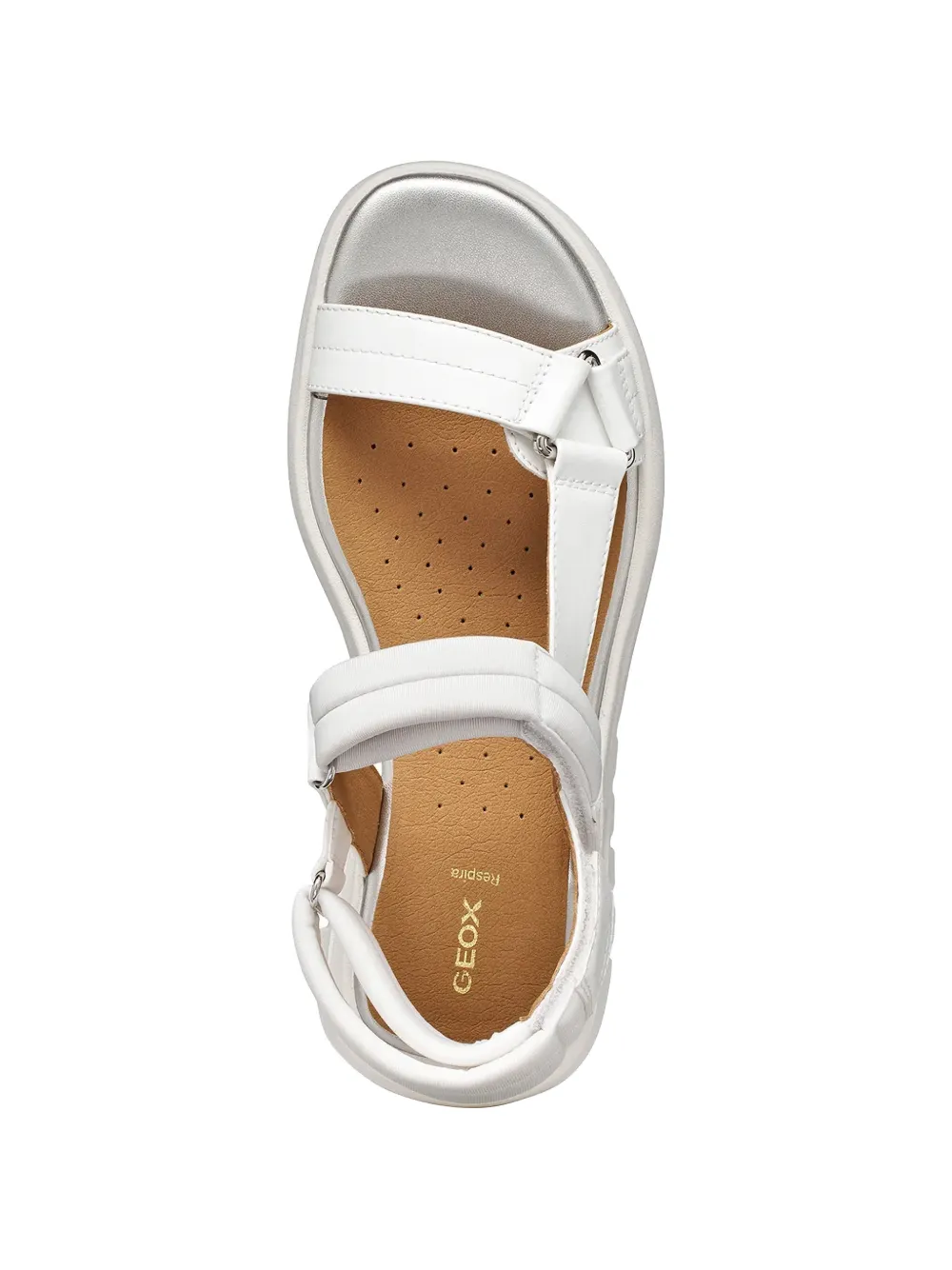 Geox touch-strap platform sandals Wit