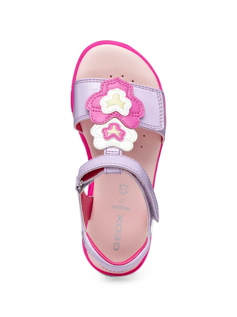 Geox Kids flower-patch touch-strap sandals Paars