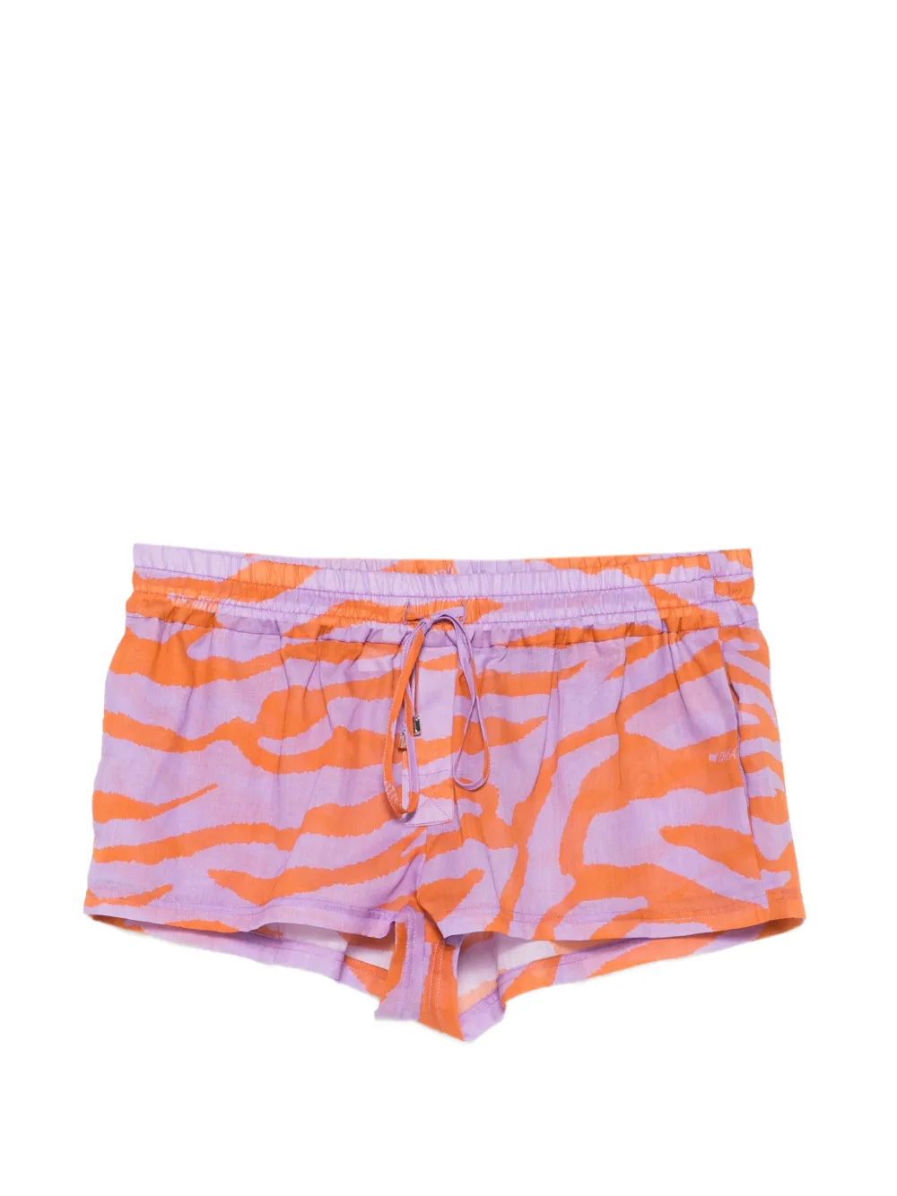 The Attico zebra-print drawstring shorts - Viola