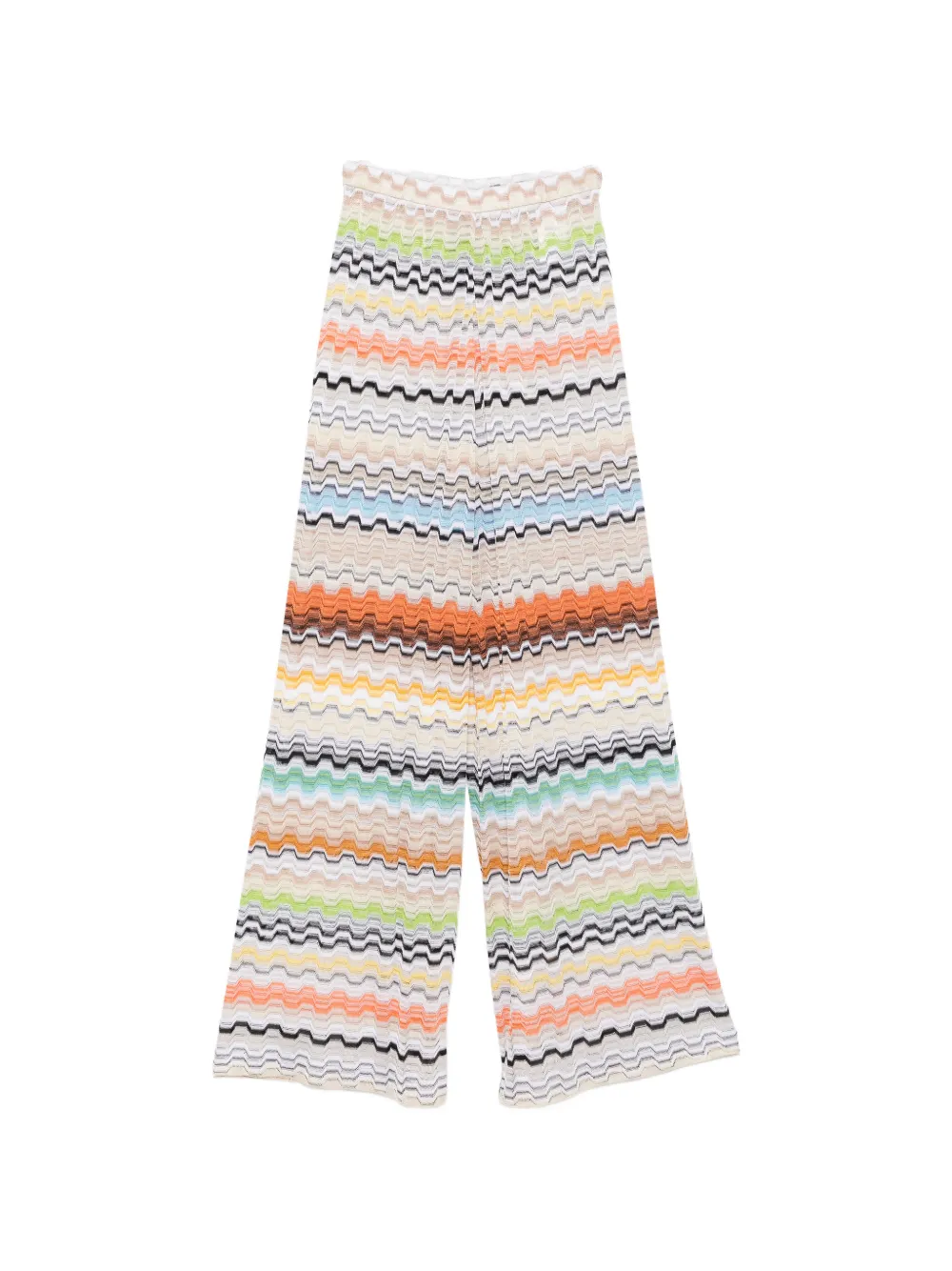 Missoni zigzag-knit palazzo pants - Nude