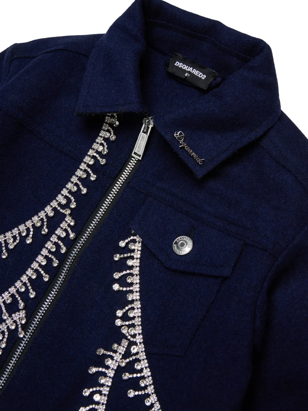 DSQUARED2 KIDS Jack verfraaid met kristallen Blauw
