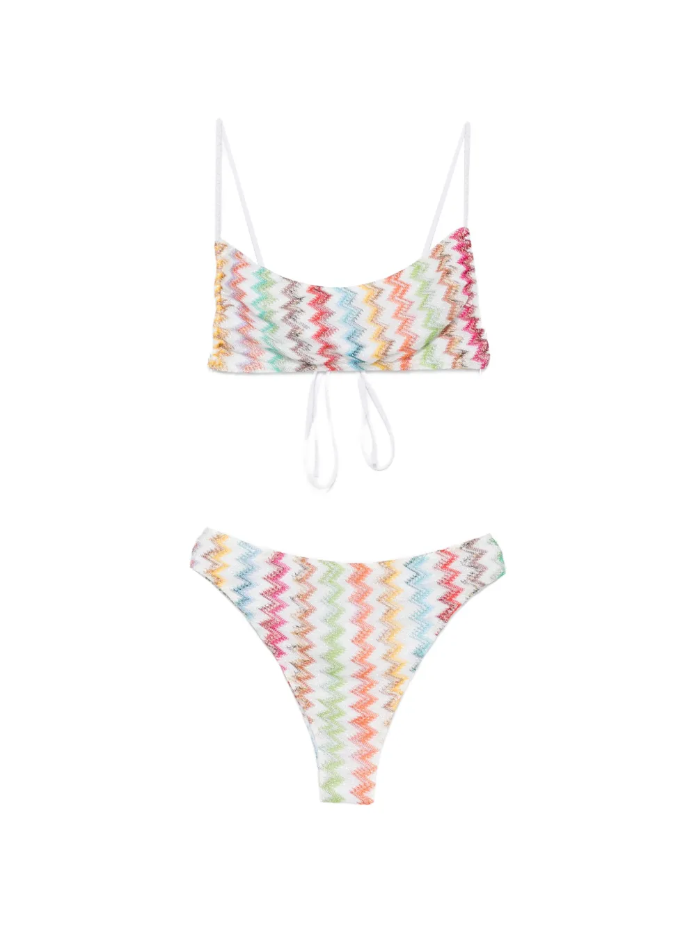 Missoni zigzag-knit bikini - Weiß
