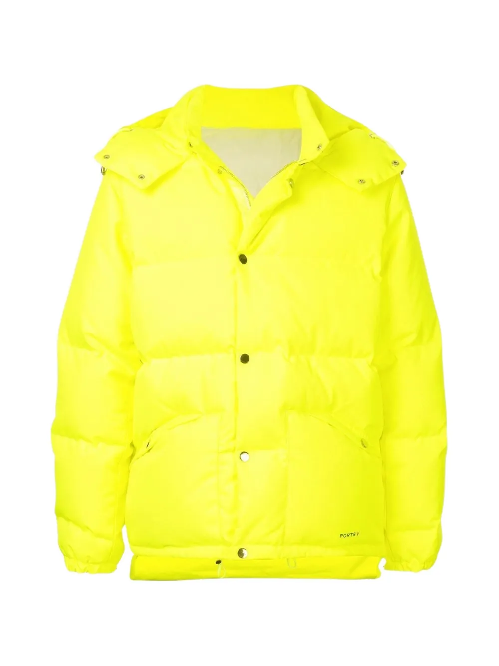 Ports V hooded puffer jacket - Yellow