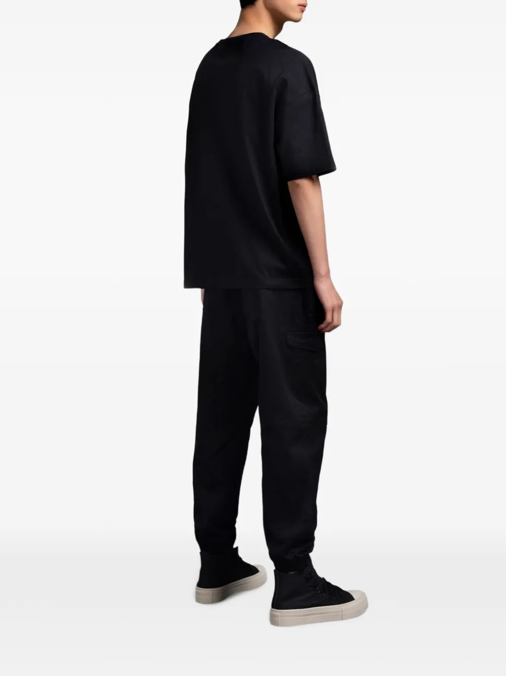Ports V Threads T-shirt met logoprint Zwart