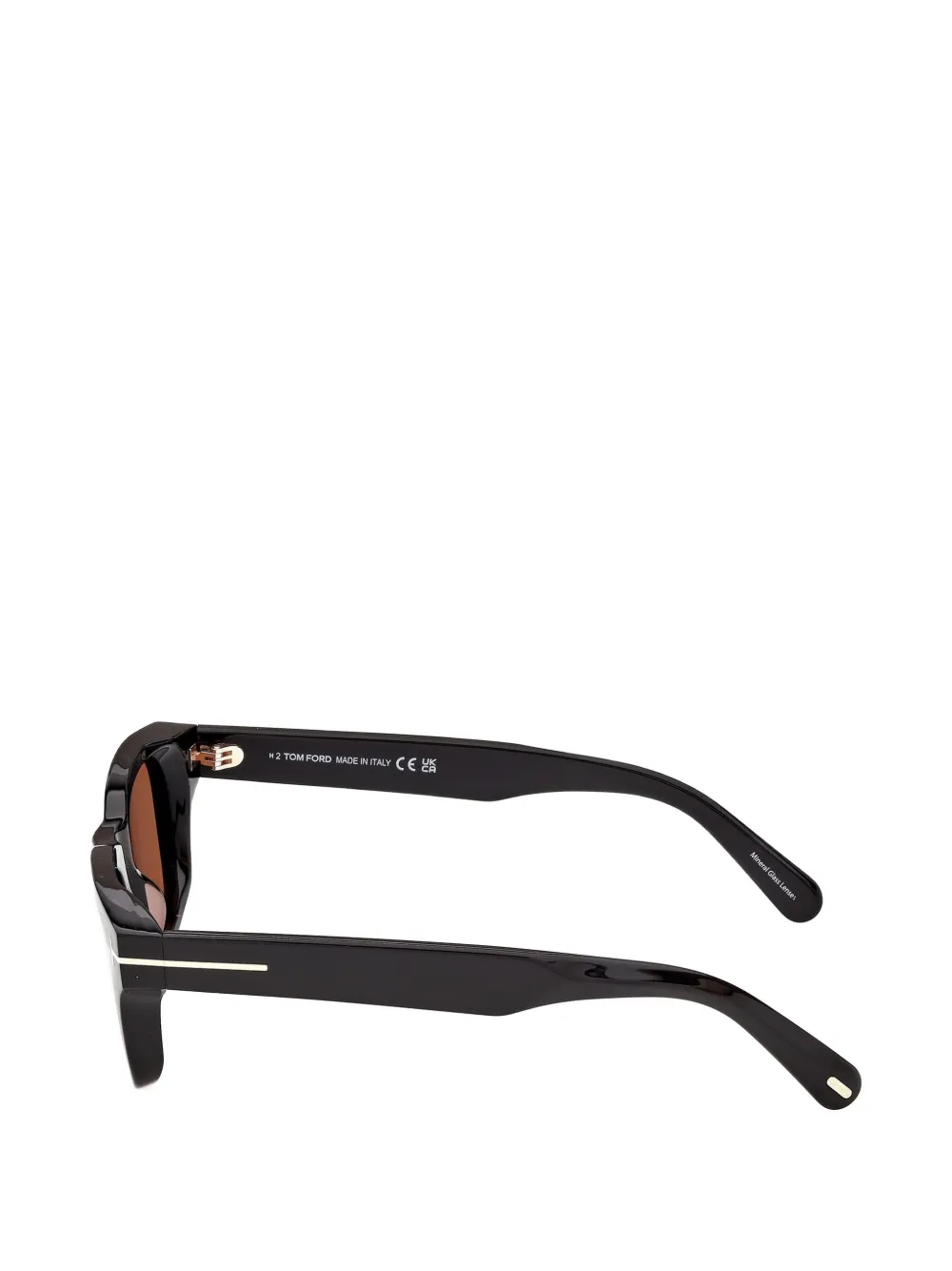 TOM FORD Eyewear Zonnebril met rechthoekig montuur en T-scharnier Zwart