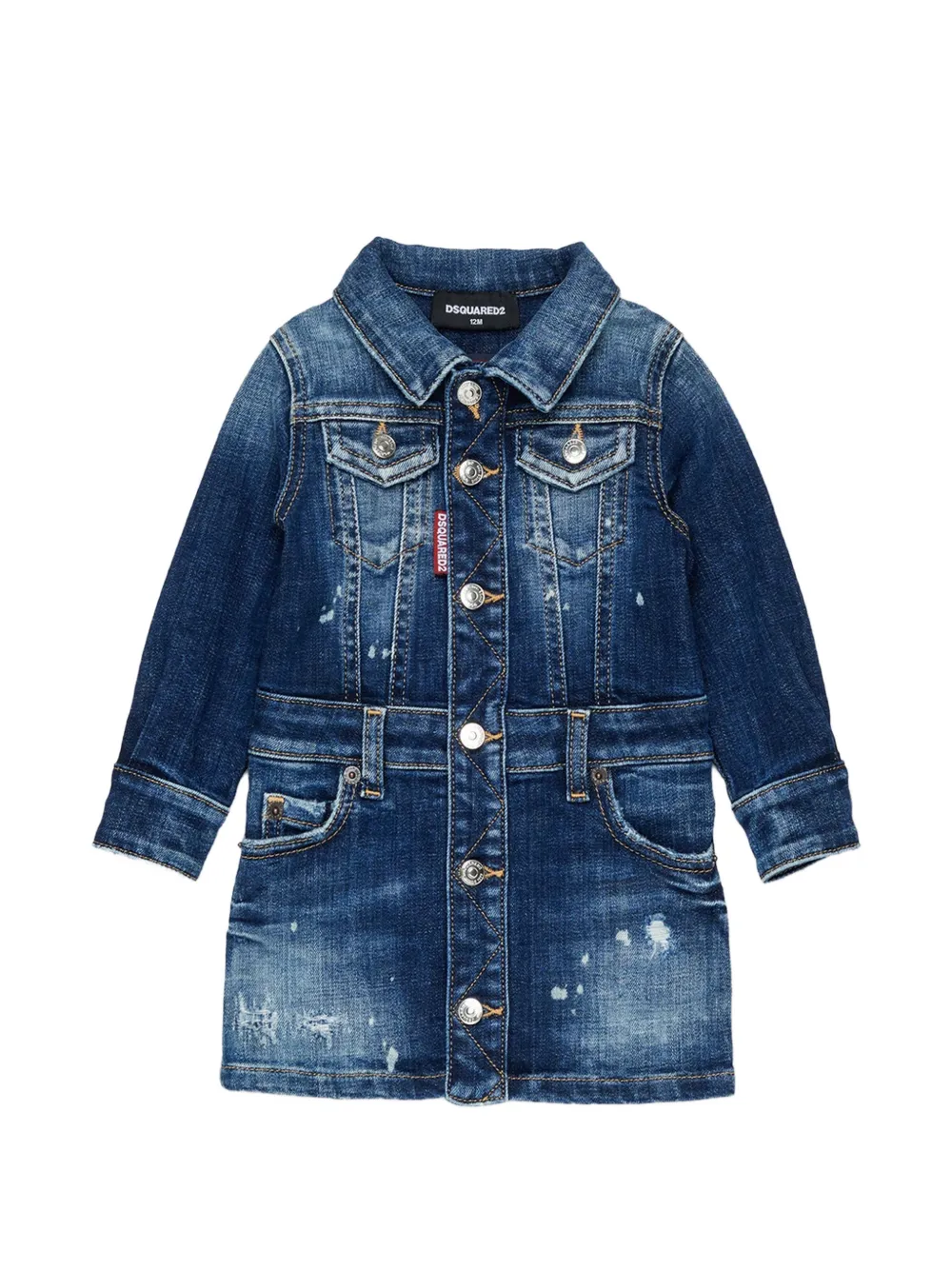 DSQUARED2 KIDS Abito denim con effetto vissuto - Blu