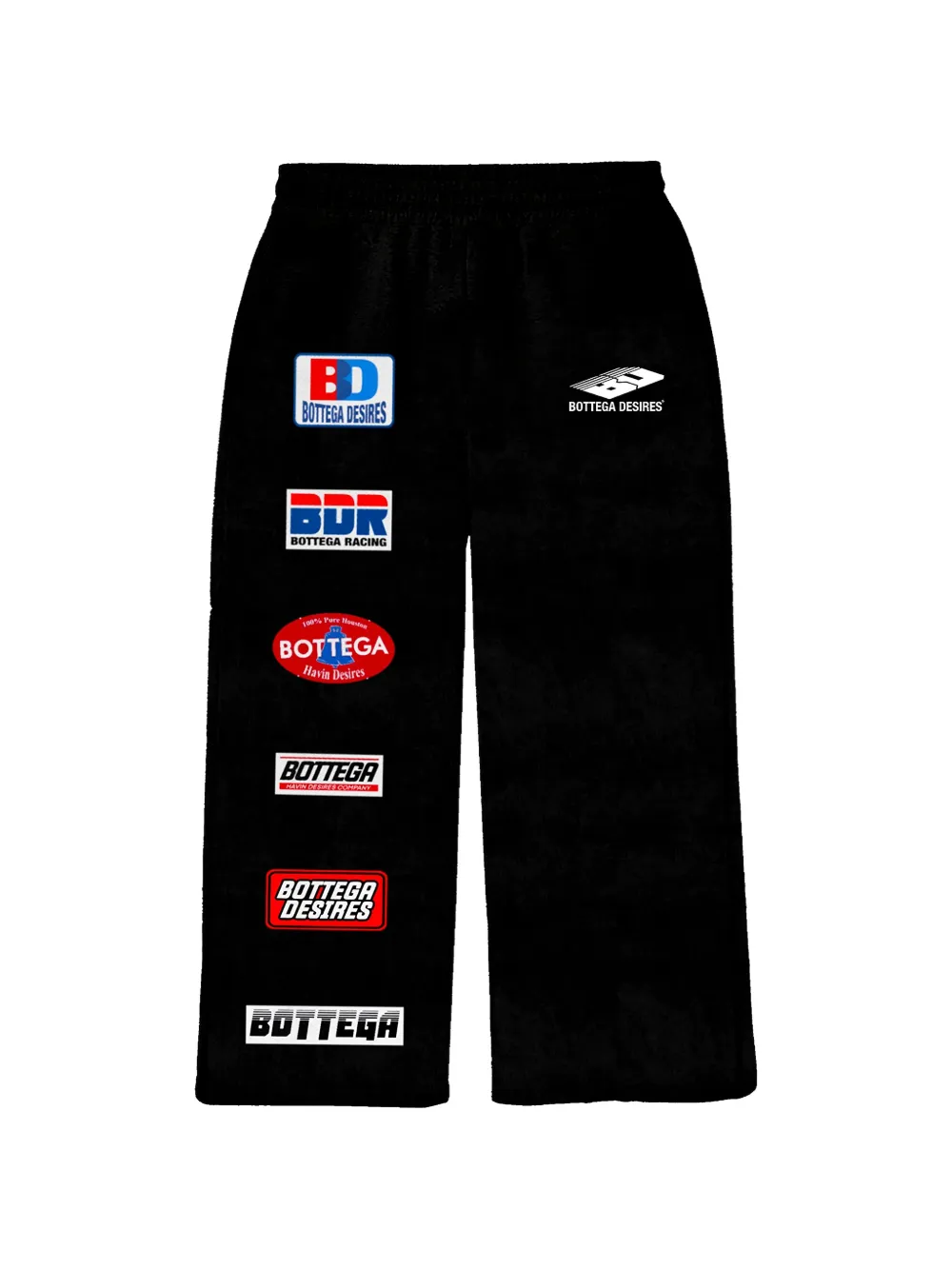 Bottega Desires logo-patch sweatpants - Nero