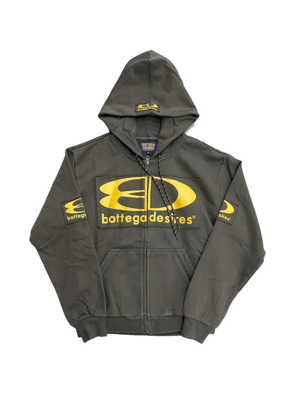 Bottega Desires logo-print zip-up hoodie - Green