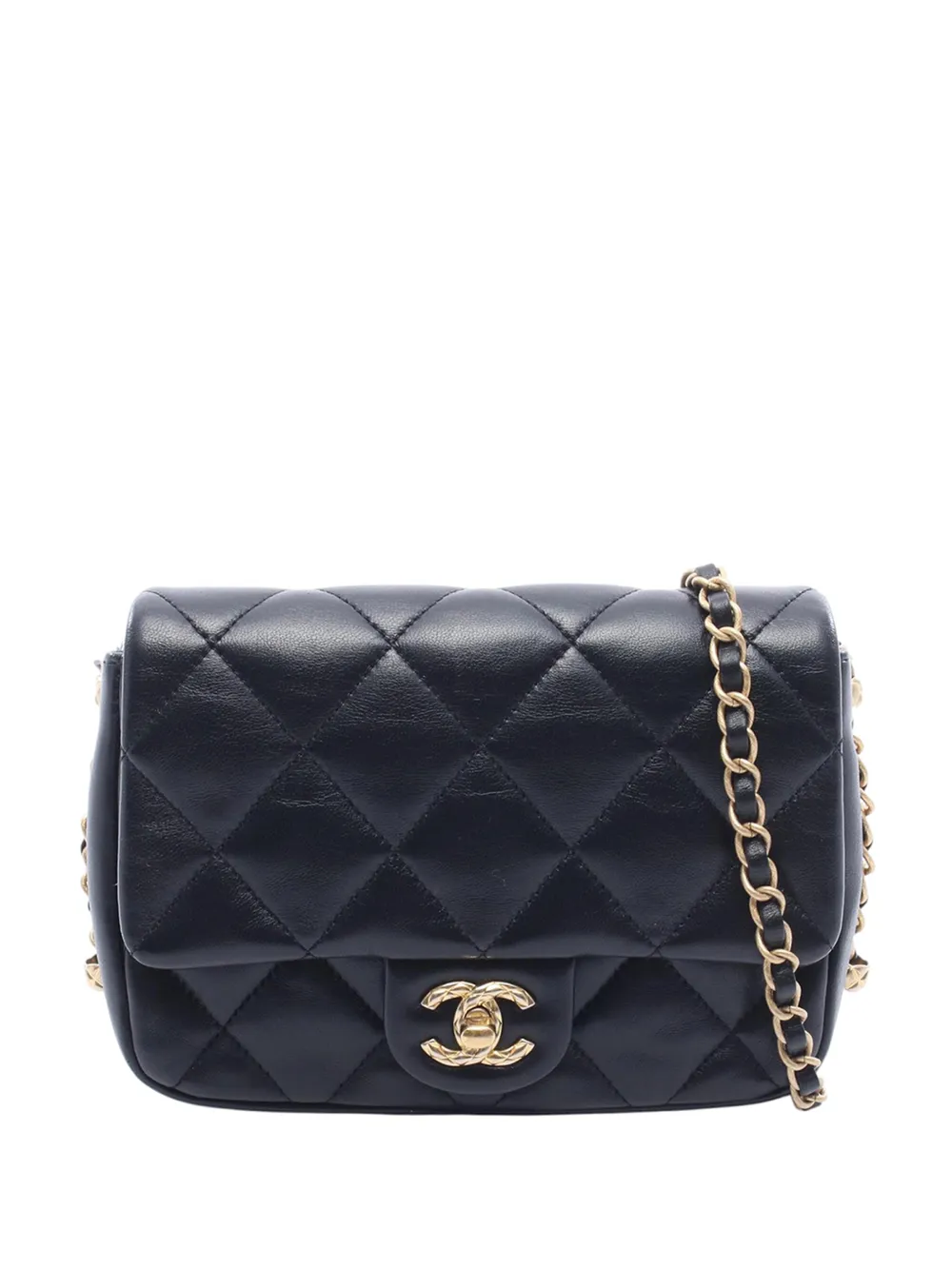 CHANEL Pre-Owned 2021-2026 Small Quilted Lambskin Dynasty Flap crossbody bag - Blu