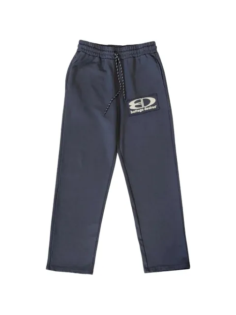 Bottega Desires logo-patch drawstring track pants