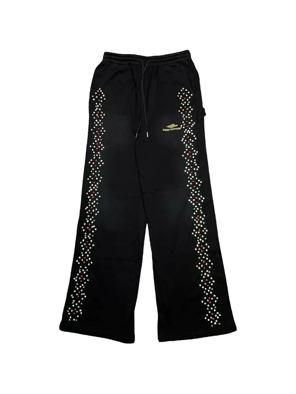 Happy Memories Don't Die Pantaloni sportivi con cristalli - Nero