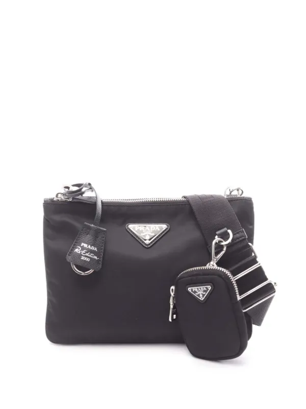 Prada Pre-owned 2019-2026 Re-edition 2000 Crossbody Bag in Black