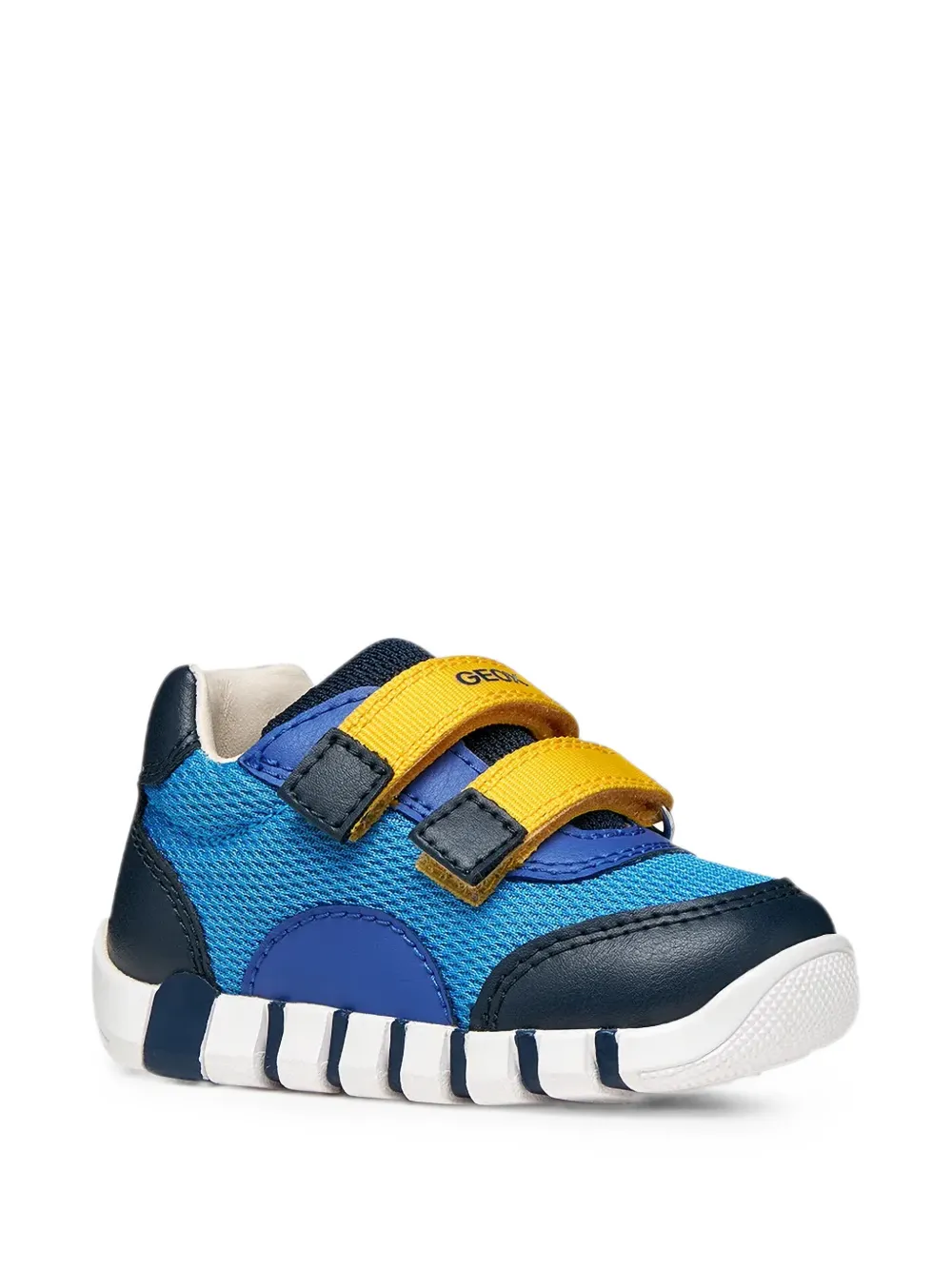 Geox Kids Iupidoo mesh touch-strap sneakers Blauw