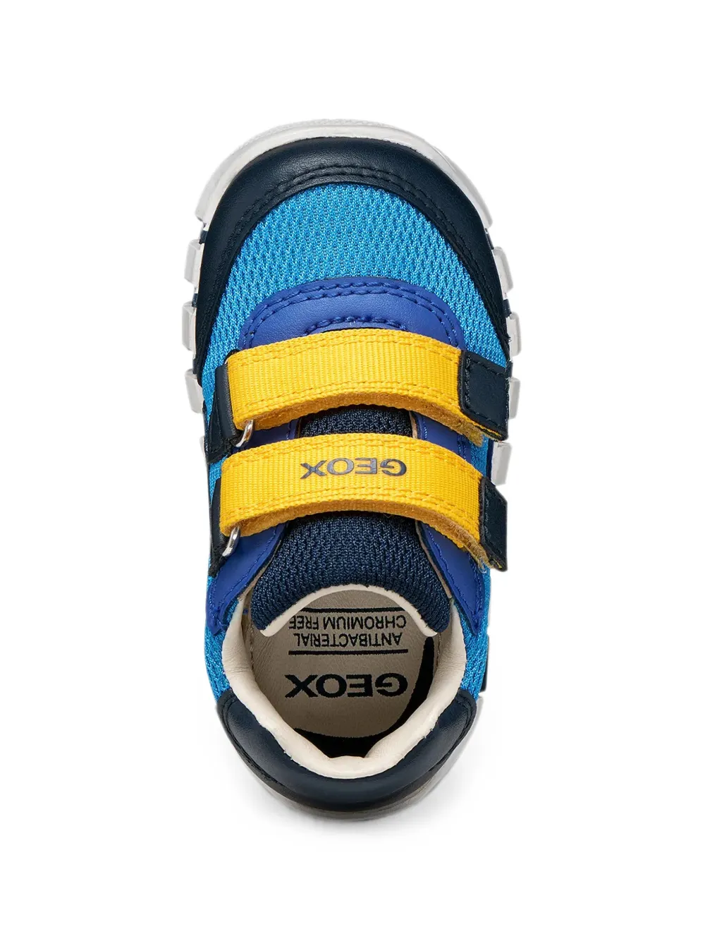 Geox Kids Iupidoo mesh touch-strap sneakers Blauw