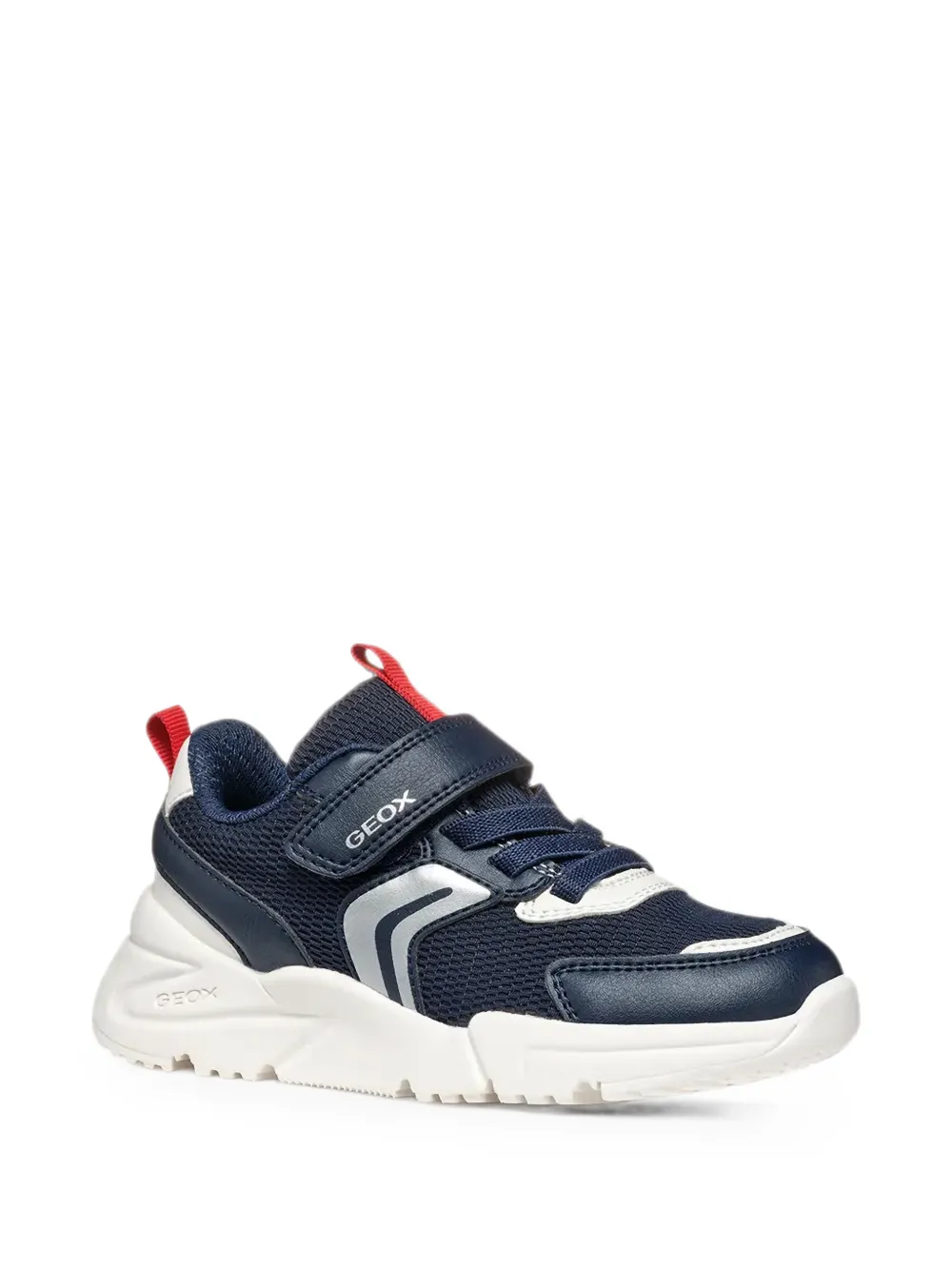 Geox Kids Loftus touch-strap mesh sneakers Blauw