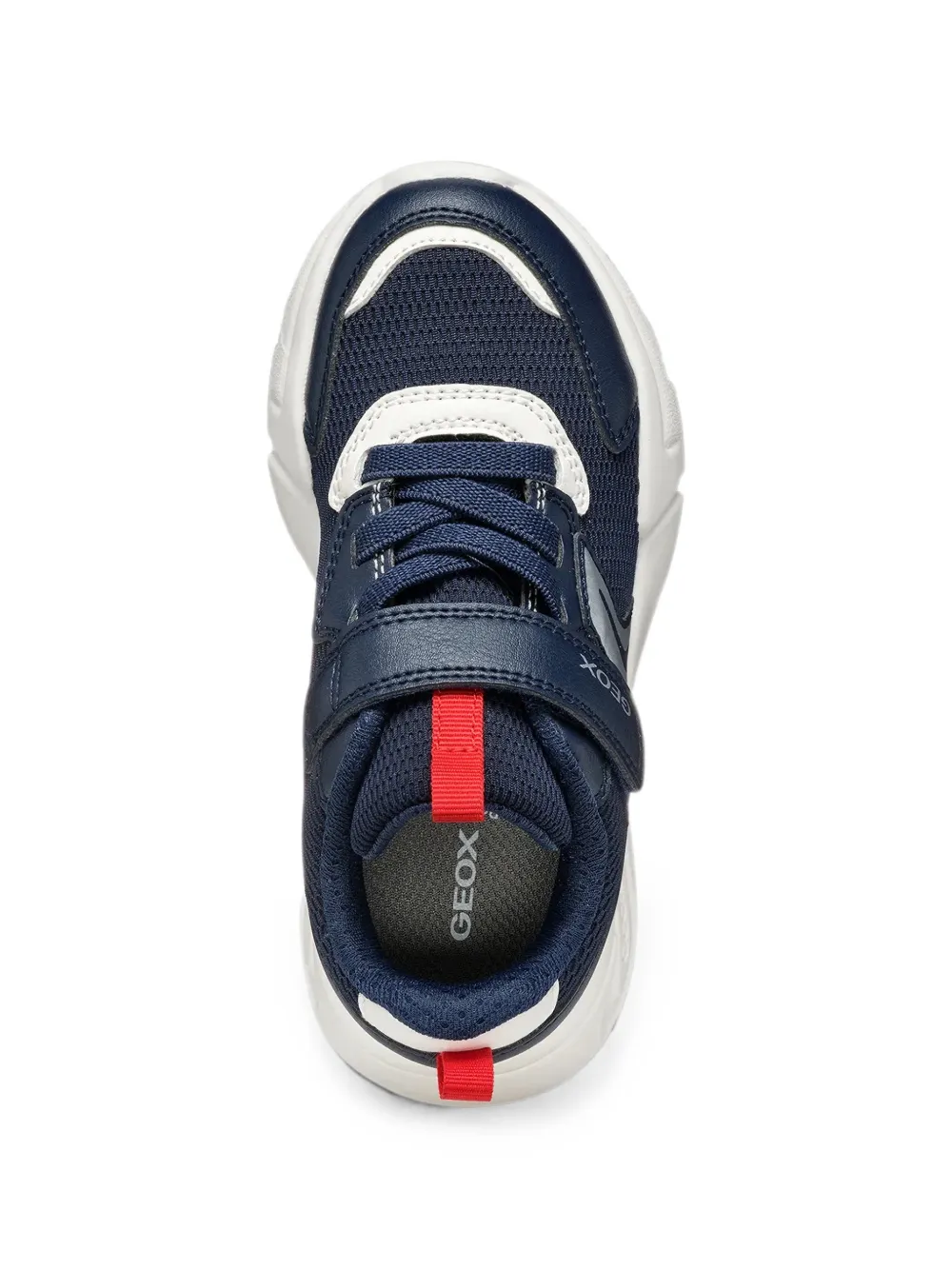 Geox Kids Loftus touch-strap mesh sneakers Blauw