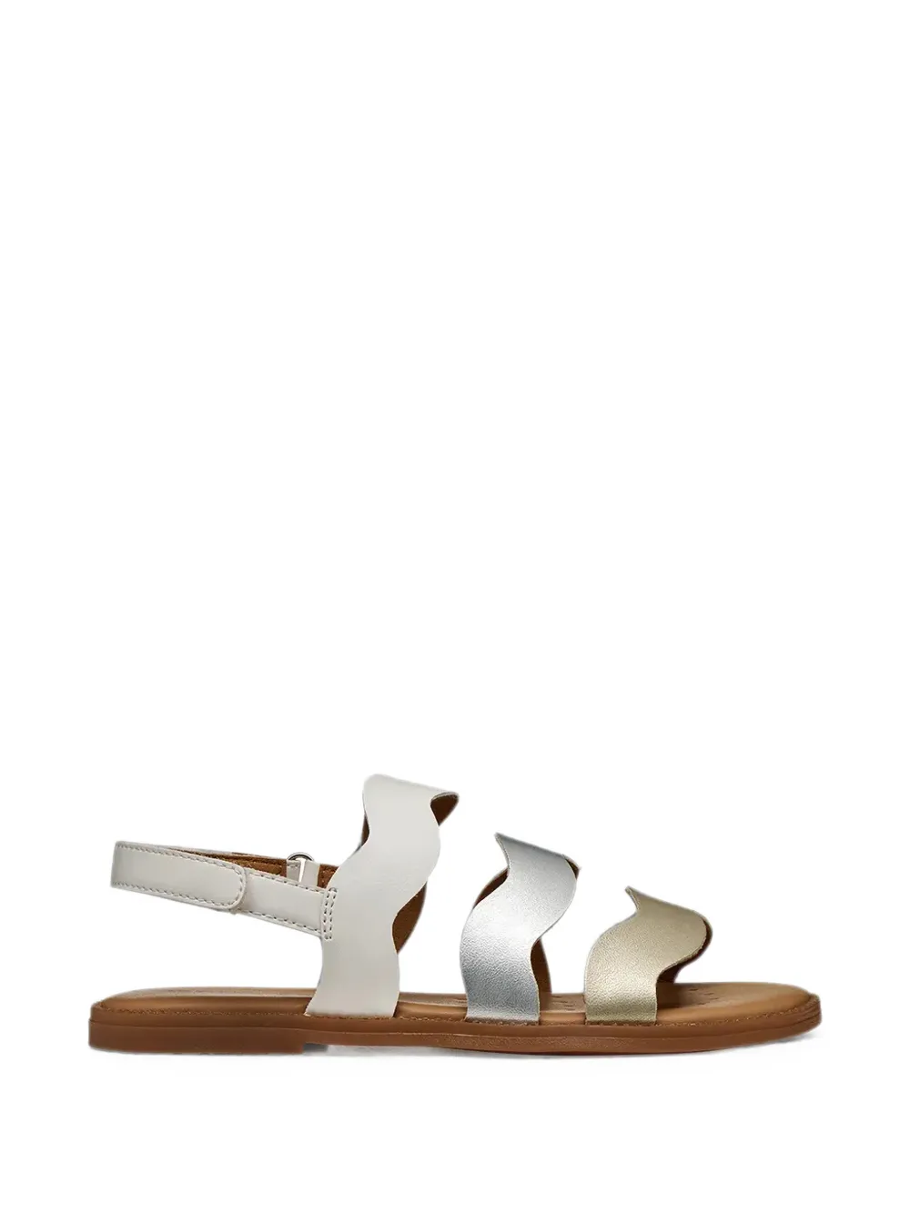 Geox Kids Karly wavy-strap touch-strap sandals Wit