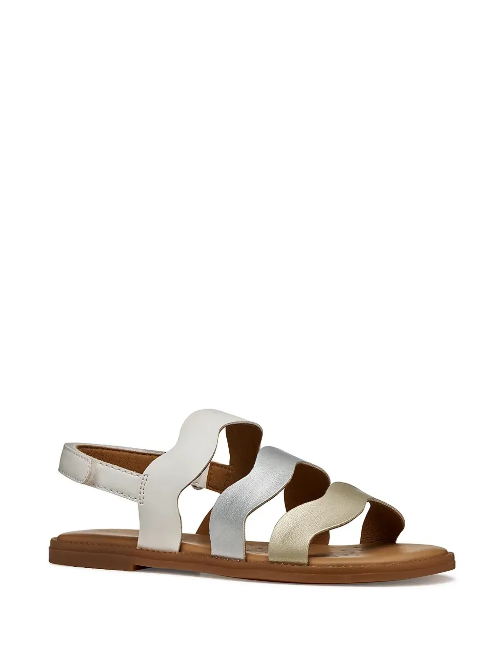 Geox Kids Karly wavy-strap touch-strap sandals Wit