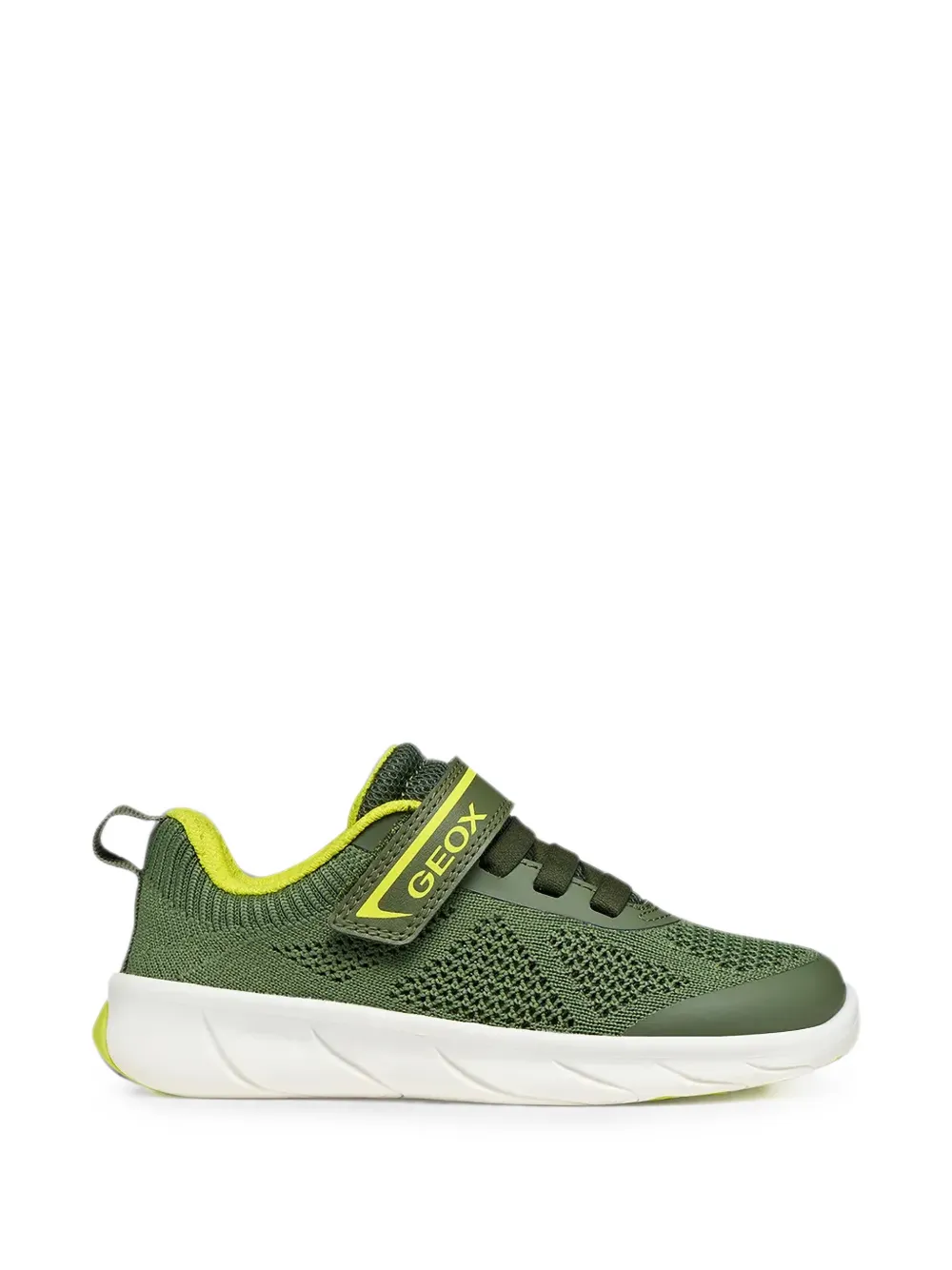 Geox Kids touch-strap mesh sneakers Groen