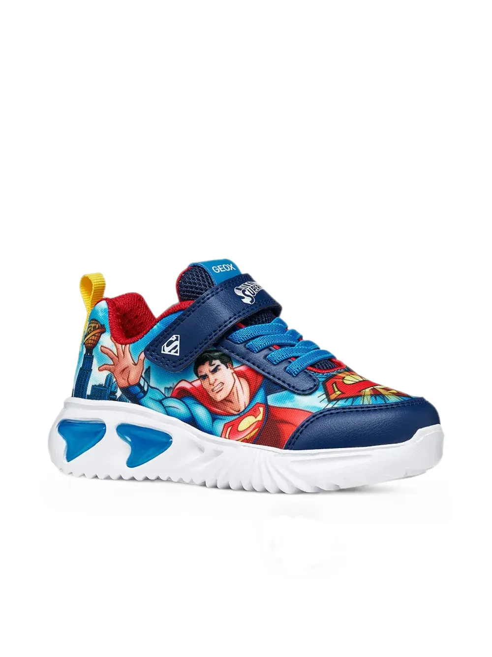 Geox Kids Assister Super -print light-up sneakers Blauw