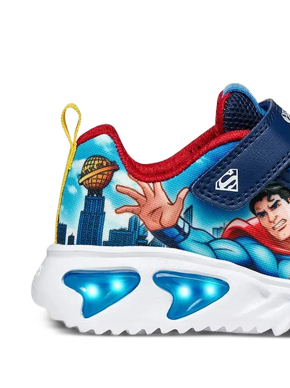 Geox Kids Assister Superman-print light-up sneakers Blauw