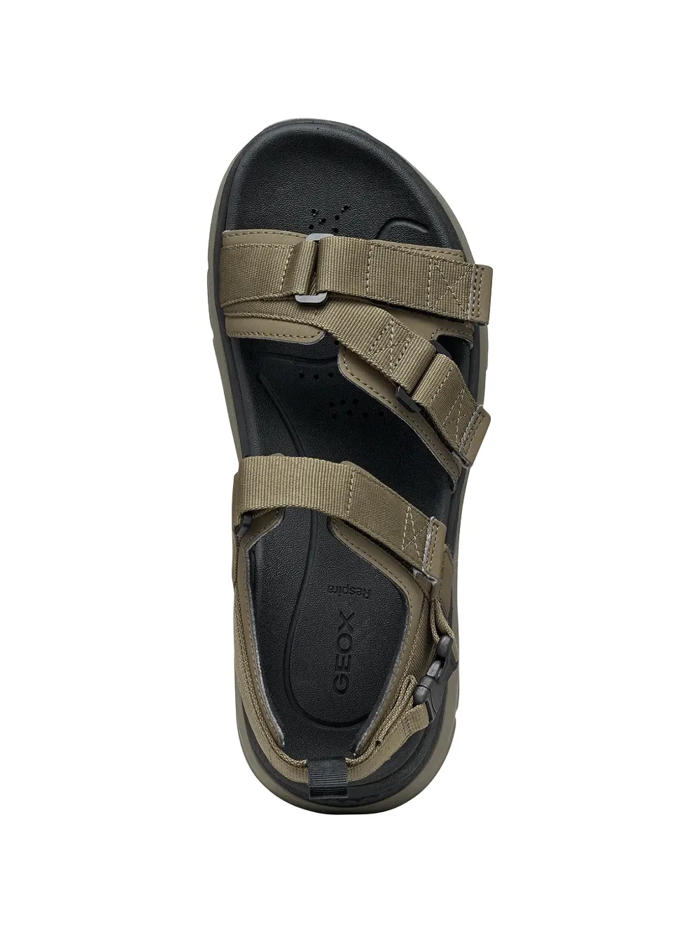 Geox Sandalen met klittenband en gespsluiting Groen