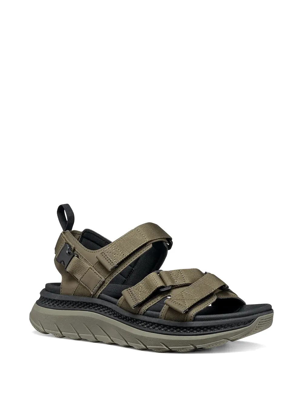 Geox Sandalen met klittenband en gespsluiting Groen