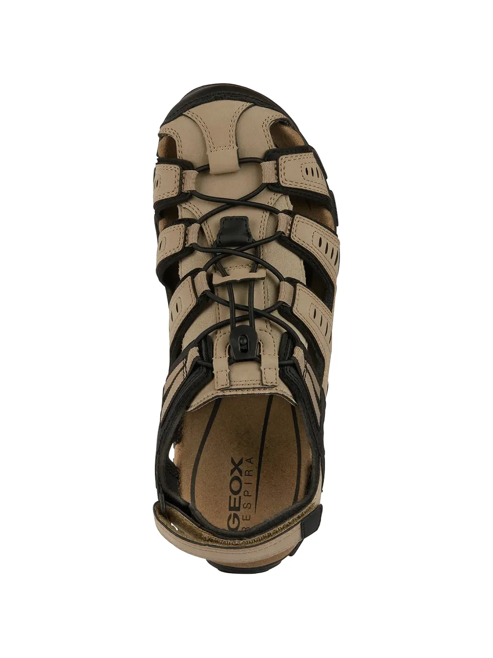 Geox Strada cut-out touch-strap sandals Beige