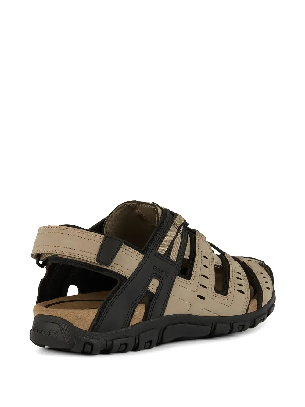 Geox Strada cut-out touch-strap sandals Beige