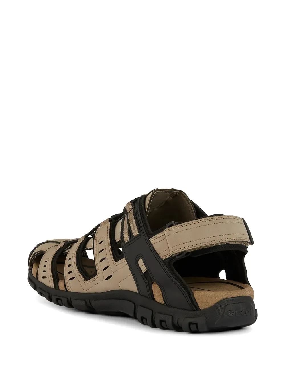 Geox Strada cut-out touch-strap sandals Beige
