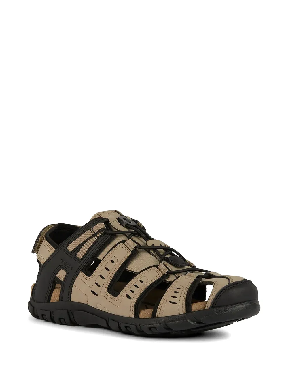 Geox Strada cut-out touch-strap sandals Beige