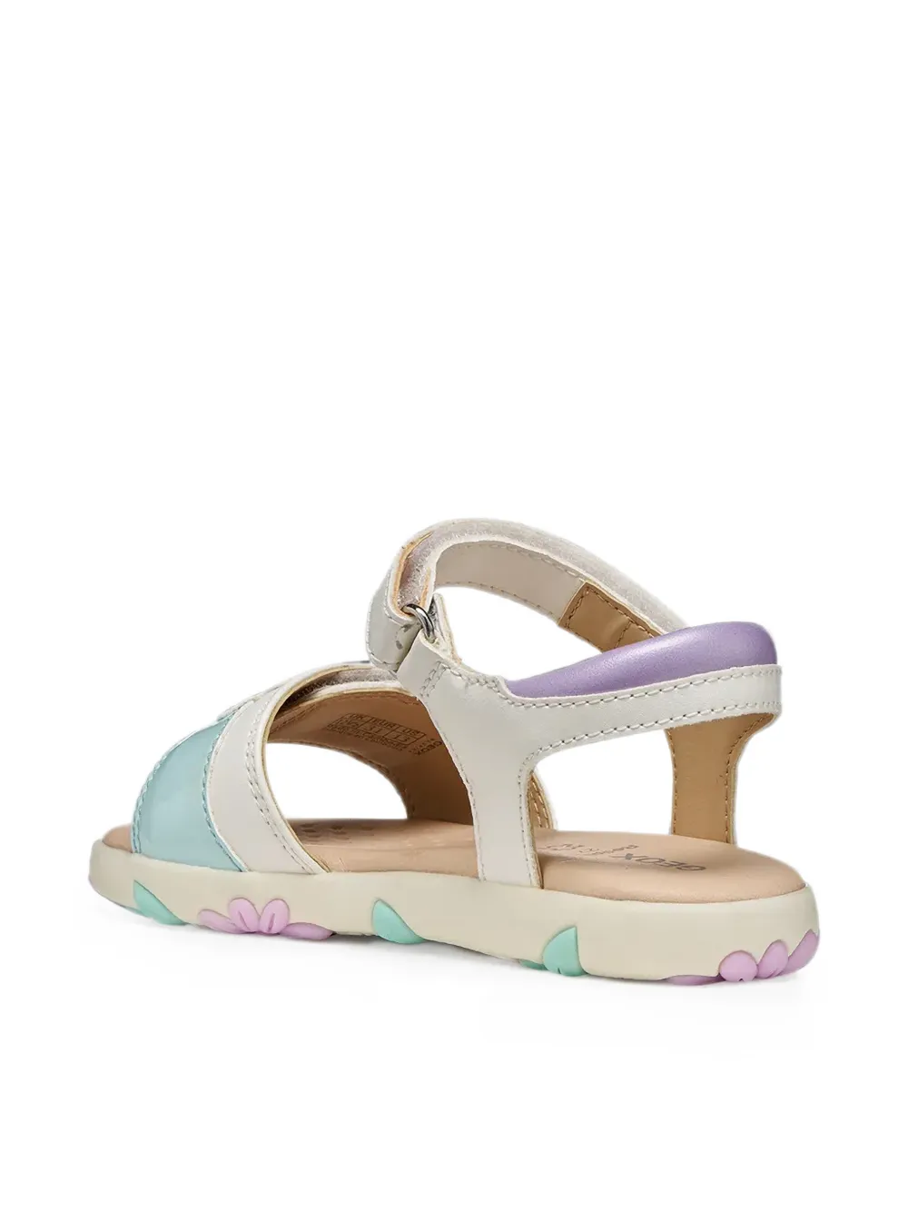 Geox Kids Haiti shell-patch sandals Wit