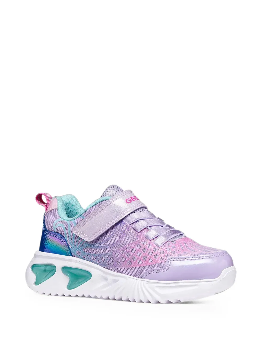 Geox Kids Assister glitter sneakers Paars