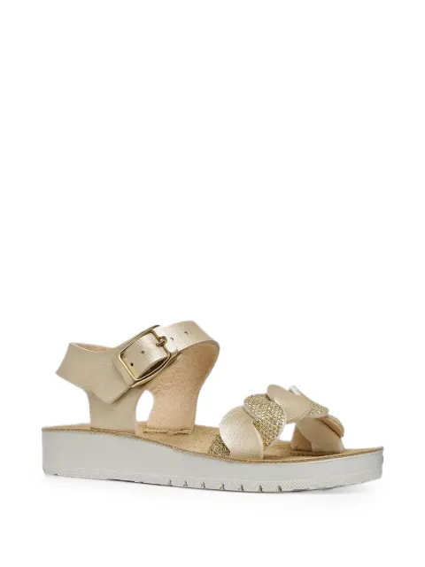 Geox Kids Costarei glitter-detail braided sandals