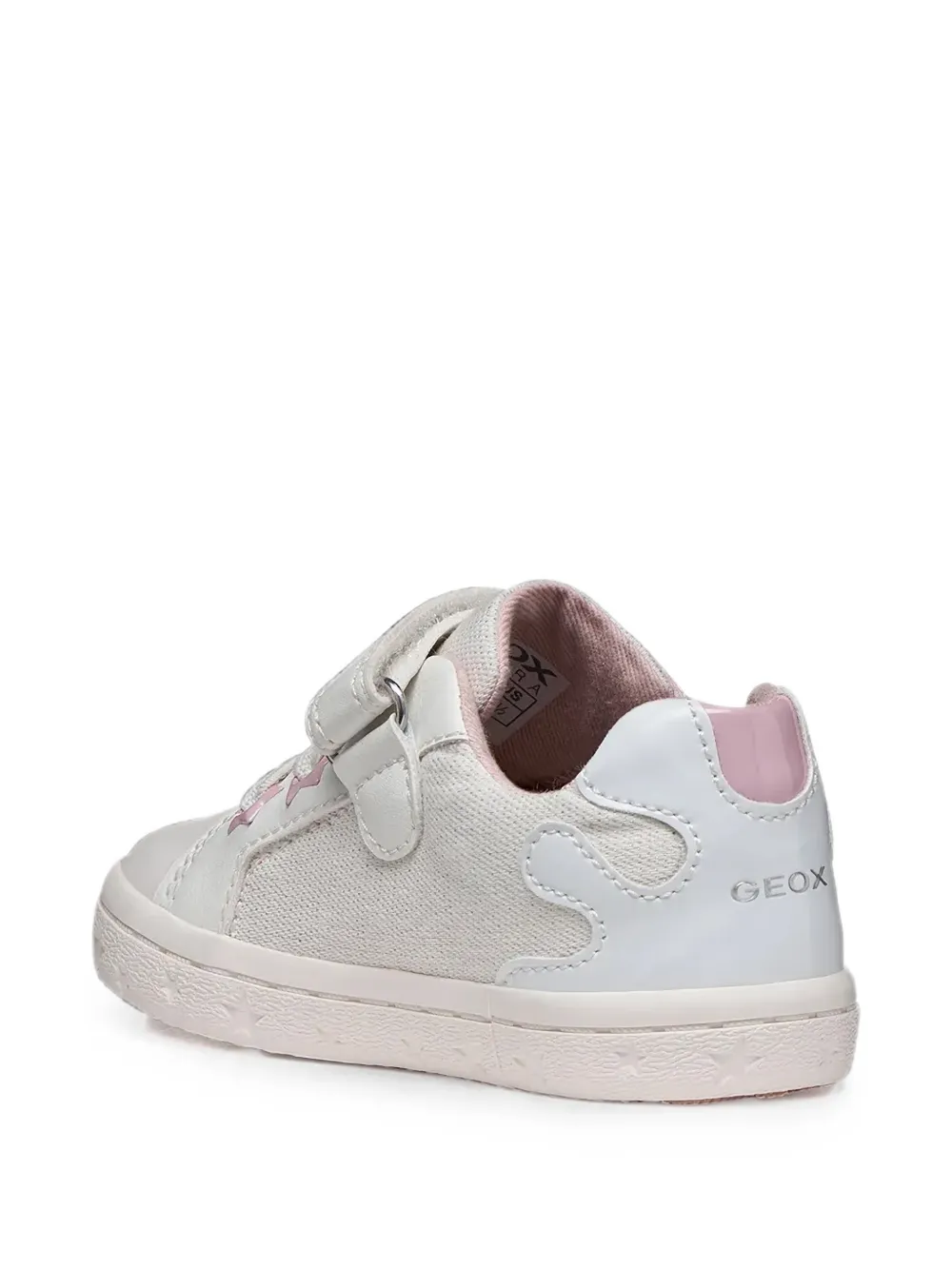 Geox Kids Gisli shell-patch touch-strap sneakers Wit