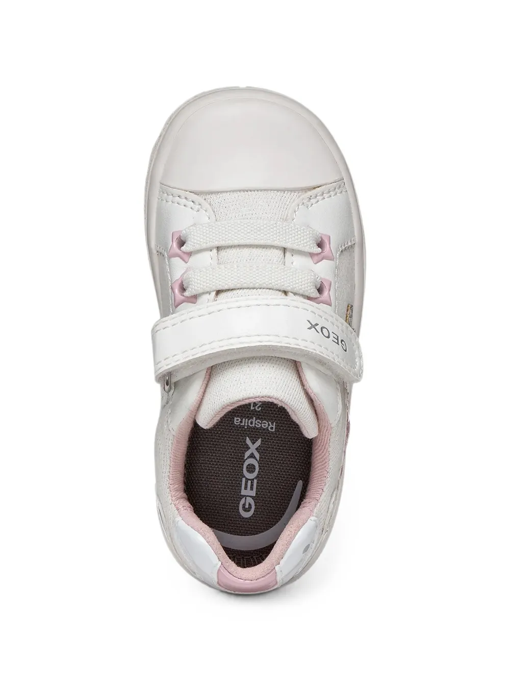 Geox Kids Gisli shell-patch touch-strap sneakers Wit