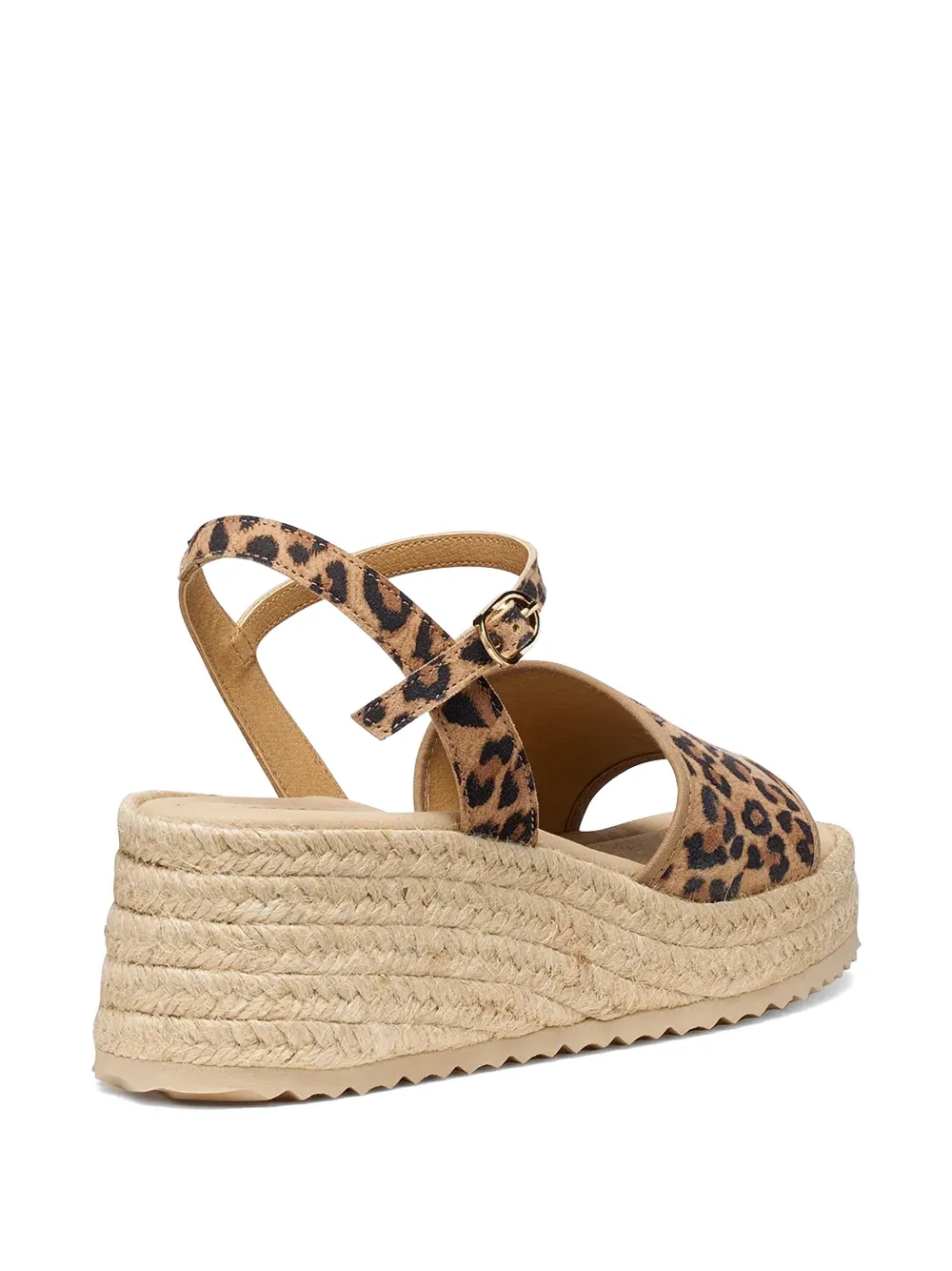 Geox leopard-print wedge espadrilles Beige
