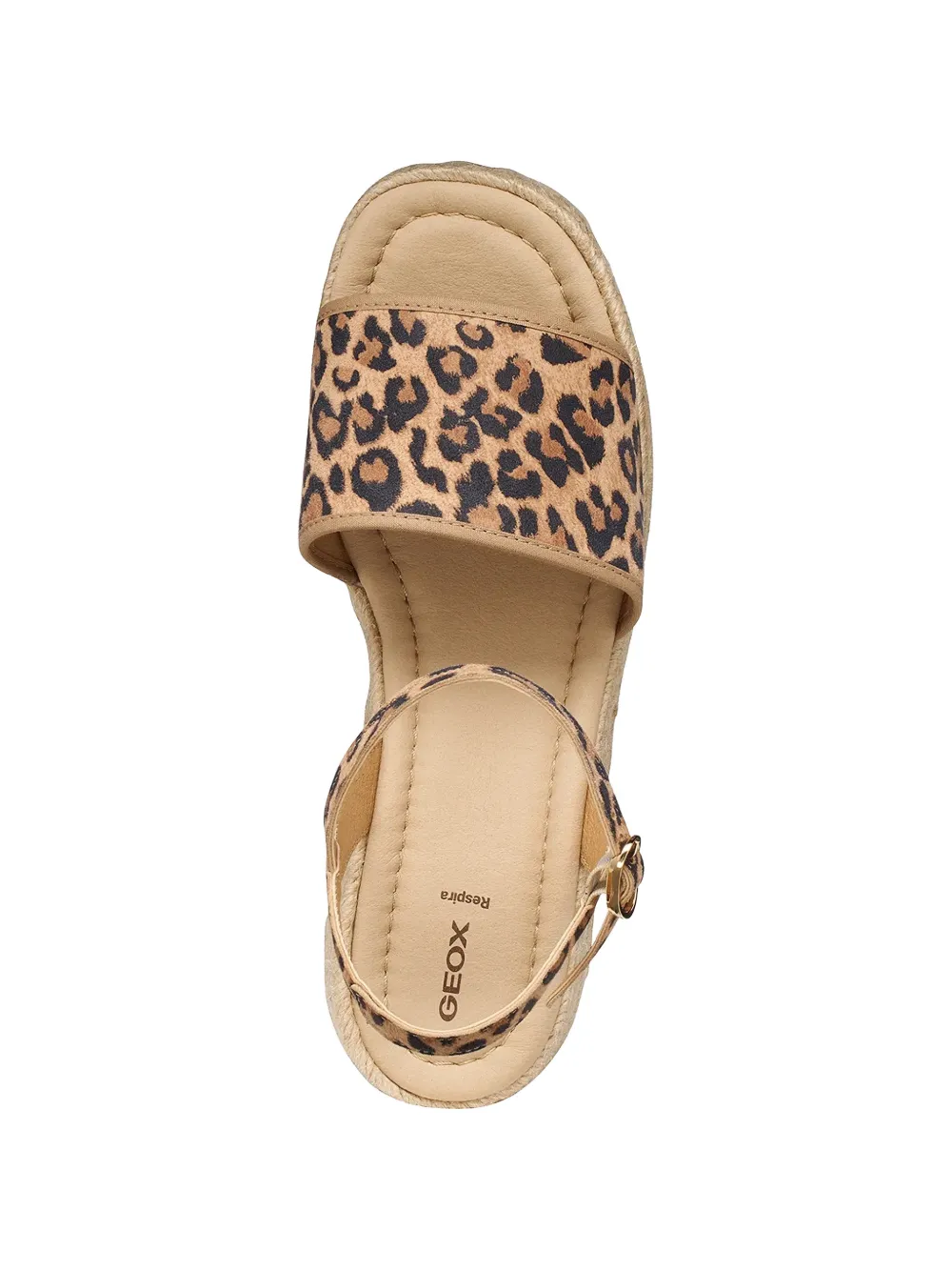 Geox leopard-print wedge espadrilles Beige