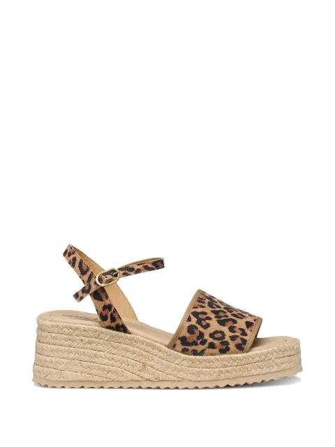 Geox leopard-print wedge espadrilles