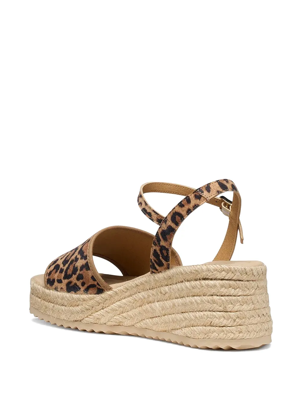 Geox leopard-print wedge espadrilles Beige