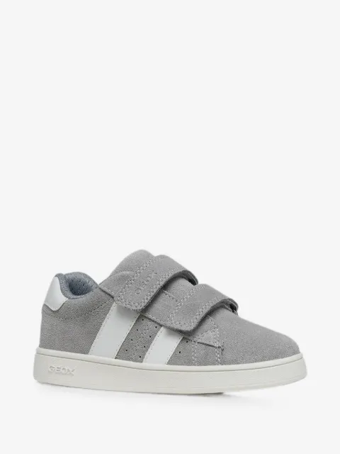Geox Kids Eclyper touch-strap suede sneakers