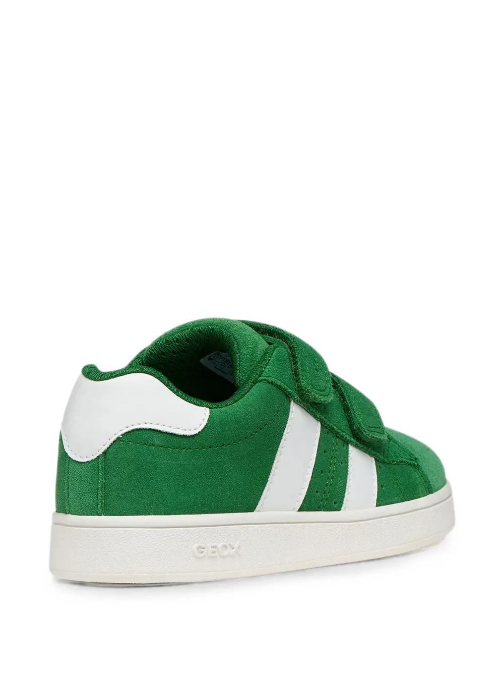 Geox Kids Eclyper touch-strap suede sneakers Groen