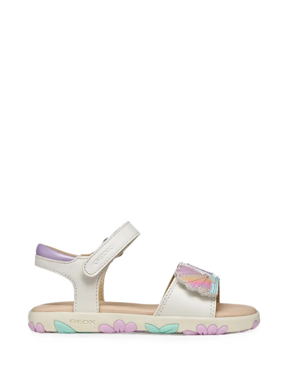 Geox Kids Haiti sea-motif touch-strap open-toe sandals Wit